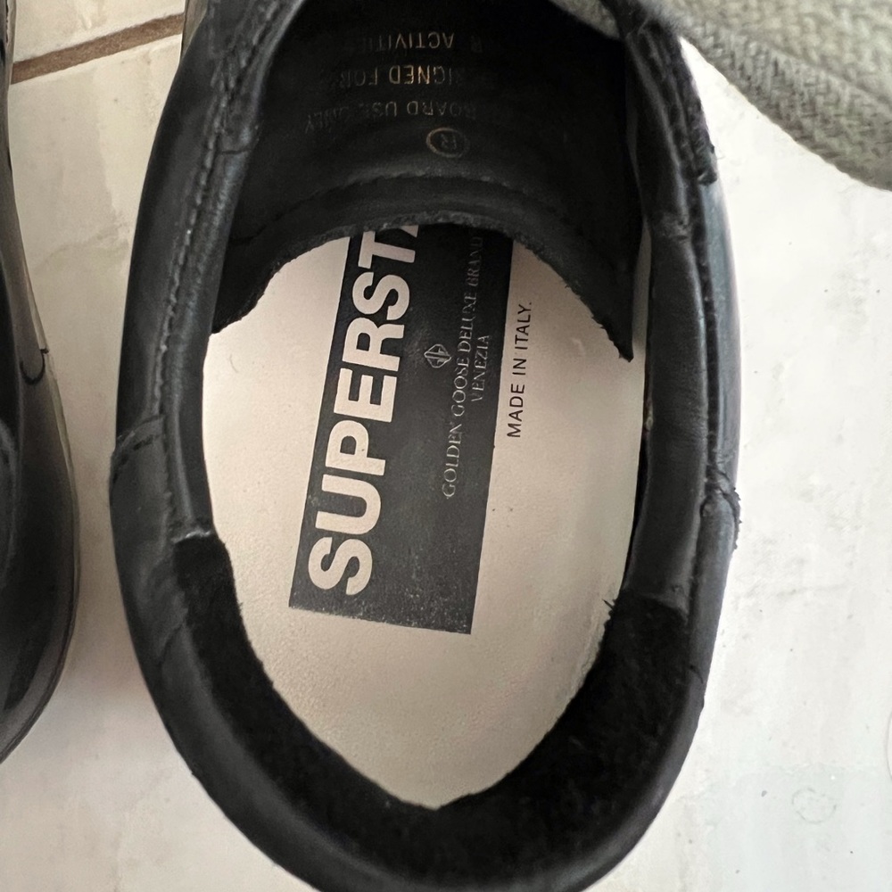Golden Goose Black Perforated Superstars, size 35/5 star ⭐️ - Picture 10 of 12